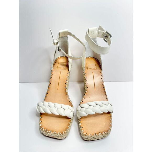 Dolce Vita Espadrille Sandals Size 9.5 White Ankle Strap Open Toe NEW - Picture 4 of 10
